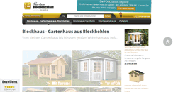 Desktop Screenshot of garten-blockbohlenhaus.com